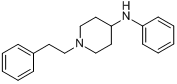 4-苯基氨基-1-苯乙基哌啶分子式结构图