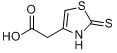 2,3-二氢化-2-硫代-4-噻唑乙酸英文名称：2,3-dihydro-2-thioxo-4-Thiazoleaceticacid;2,3-二氢化-2-硫代-4-分子式结构图