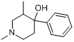 1,3-二甲基-4-苯基-4-哌啶醇;1,3-二甲基-4-苯基-4-哌啶醇;分子式结构图