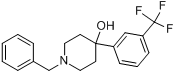 1-苄基-4-(3-三氟甲基)苯基-4-哌啶醇;1-(苯基甲基)-4-[3-(三氟甲基)苯基]-4-哌啶醇分子式结构图