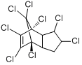 氯丹;氯化茚；1068；1，2，4，5，6，7，8，8-八氯-2，3，3α，4，7，7α-六氢化-4，7-亚甲茚分子式结构图