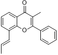 (E)-3-甲基-2-苯基-8-(丙-1-烯基)-4H-苯并吡喃-4-酮分子式结构图