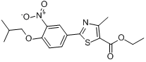 2-[4-(2-甲基丙氧基)-3-硝基苯基]-4-甲基-5-噻唑甲酸乙酯分子式结构图