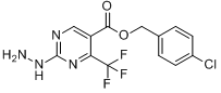 5-(4-氯苄氧基羰基)-4-(三氟甲基)嘧啶-2-基肼分子式结构图