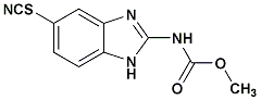 5-氰硫基苯并咪唑-2-氨基甲酸甲酯分子式结构图