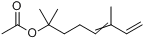 2,6-二甲基-5,7-辛二烯-2-醇乙酸酯英文名称：5,7-Octadien-2-ol,2,6-dimethyl-,acetate;2,6-二甲基-5,7-辛?分子式结构图