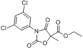 乙菌利;(RS)-3-(3，5-二氯苯基)-5-甲基-2，4-二氧代-恶唑烷-5-羧酸乙酯；(±)-3-(3，5-二氯苯基)-5-甲基-2?分子式结构图