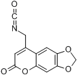 6,7-亚甲二氧基-4-异氰酸甲基香豆素分子式结构图