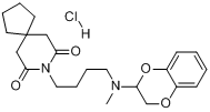 [8-[4-(1,4-苯并二恶烷-2-基-甲氨基)丁基]]-8-氮螺[4.5]癸烷-7,9-二酮盐酸盐分子式结构图