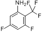 3,5-二氟-2-(三氟甲基)苯胺分子式结构图