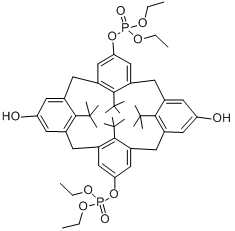 O,O-双(二乙氧基磷酰基)-叔-丁基杯[4]芳香烃分子式结构图