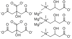 左旋肉碱柠檬酸镁盐分子式结构图
