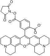 6-羧基-X-罗丹明琥珀酰亚胺酯分子式结构图