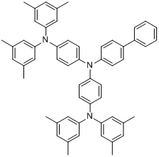 4,4'-双[二(3,5-二甲苯基)氨基]-4''-苯基三苯胺分子式结构图