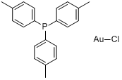 氯[三(对甲苯基)膦]金(I)分子式结构图