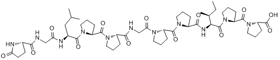 PYR-GLY-LEU-PRO-PRO-GLY-PRO-PRO-ILE-PRO-PRO分子式结构图
