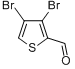 3,4-二溴噻吩-2-甲醛分子式结构图