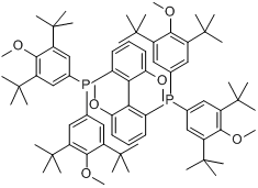 (R)-(6,6'-二甲氧基联苯-2,2'-二基)二[双(3,5-二-叔丁基-4-甲氧苯基)膦]分子式结构图