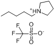 1-丁基-1-甲基吡咯三氟甲磺酸盐分子式结构图