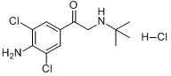 1-(4-氨基-3,5-二氯苯基)-2-叔丁胺乙酮盐酸盐分子式结构图