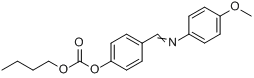 4'-正丁氧基羰氧基苯亚甲基-4-甲氧苯胺分子式结构图