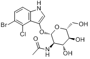 5-溴-4-氯-3-吲哚-N-乙酰-β-D-氨基葡萄糖苷分子式结构图