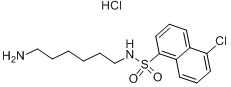 N-(6-氨基己基)-5-氯-1-萘磺胺盐酸盐分子式结构图