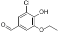 3-氯-5-乙氧基-4-羟基苯甲醛分子式结构图