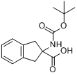 N-叔丁氧羰基-2-氨基茚满-2-羧酸分子式结构图