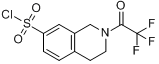 1,2,3,4-四氢-2-(三氟乙酰基)异喹啉-7-磺酰氯分子式结构图