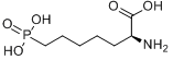 L-(+)-2-氨基-7-膦酸基庚酸分子式结构图