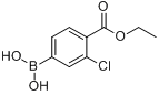 4-乙氧羰基-3-氯苯基硼酸分子式结构图