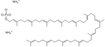 十二异戊烯醇单磷酸二铵盐分子式结构图