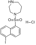 1-(5-碘萘-1-磺酰基)-1H-六氢-1,4-二氮杂卓盐酸盐分子式结构图