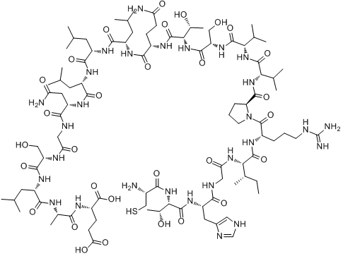 CYS-THR-HIS-GLY-ILE-ARG-PRO-VAL-VAL-SER-THR-GLN-LEU-LEU-LEU-ASN-GLY-SER-LEU-ALA-GLU分子式结构图