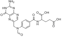 10-甲酰叶酸分子式结构图