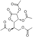 D-古洛糖酸-1,4-内酯 2,3,5,6-四乙酸酯分子式结构图