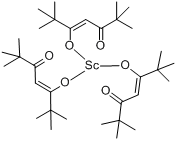 三(2,2,6,6-四甲基-3,5-庚二酮酸)钪分子式结构图