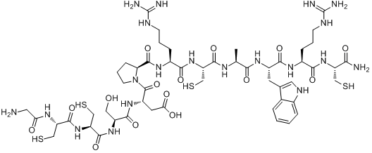 GLY-CYS-CYS-SER-ASP-PRO-ARG-CYS-ALA-TRP-ARG-CYS-NH2分子式结构图