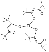 三(2,2,6,6-四甲基-3,5-庚二酮酸)钛分子式结构图