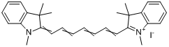 碘化-1,1ˊ,3,3,3ˊ,3ˊ-六甲基吲哚三羰花青分子式结构图