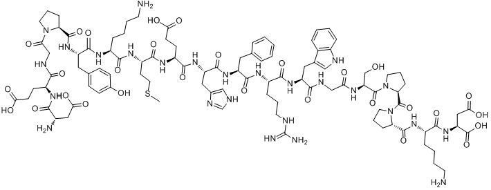 ASP-GLU-GLY-PRO-TYR-LYS-MET-GLU-HIS-PHE-ARG-TRP-GLY-SER-PRO-PRO-LYS-ASP分子式结构图