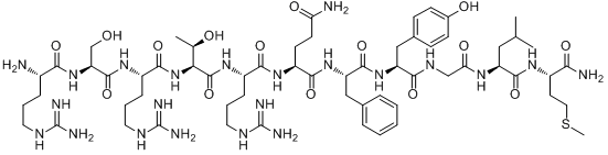 ARG-SER-ARG-THR-ARG-GLN-PHE-TYR-GLY-LEU-MET-NH2分子式结构图