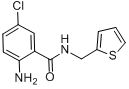 N1-(2-噻酚甲基)-2-氨基-5-氯苯甲酰胺分子式结构图