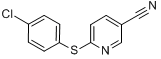 2-(4-氯苯硫醇)吡啶-5-苄腈分子式结构图