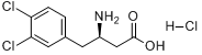 (R)-3-氨基-4-(3,4-二氯苯基)-丁酸盐酸盐分子式结构图