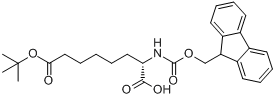 (S)-2-FMOC-氨基辛二酸 8-叔丁酯分子式结构图