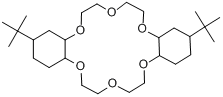 4', 4'' (5'')-二叔丁基二环己基并-18-冠-6分子式结构图