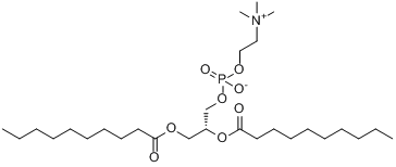 L-A-癸酰磷脂酰胆碱分子式结构图