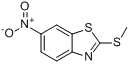 2-(甲基硫代)-6-硝基-1,3-苯并噻唑分子式结构图